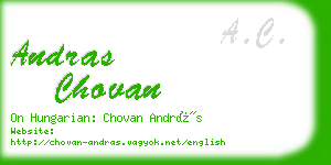 andras chovan business card